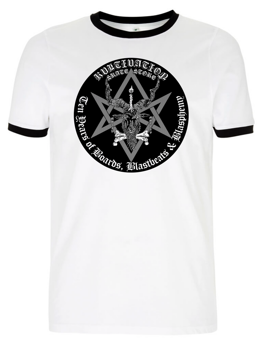 Ten Year Anniversary Shirt - White Ringer