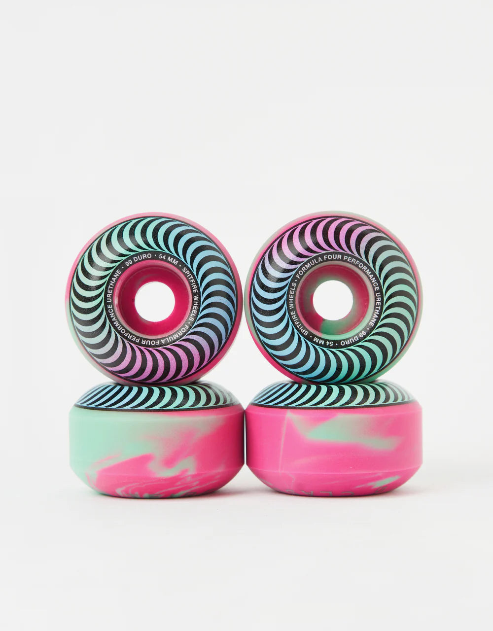 Spitfire Wheels - 99du Formula Four Classics 54mm Pink/Teal swirl
