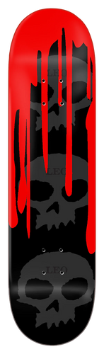 Zero Skateboards - Leo Romero guest 3 Skull Blood 8.25” Deck
