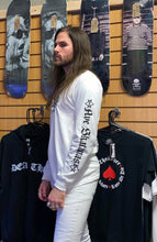 Load image into Gallery viewer, Kvltivation Skate Store - Skateboarding Owes You Nothing Long sleeve Shirt White