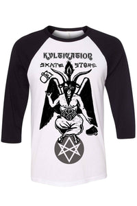 Kvltivation Skate Store - Baphomet Raglan Shirt