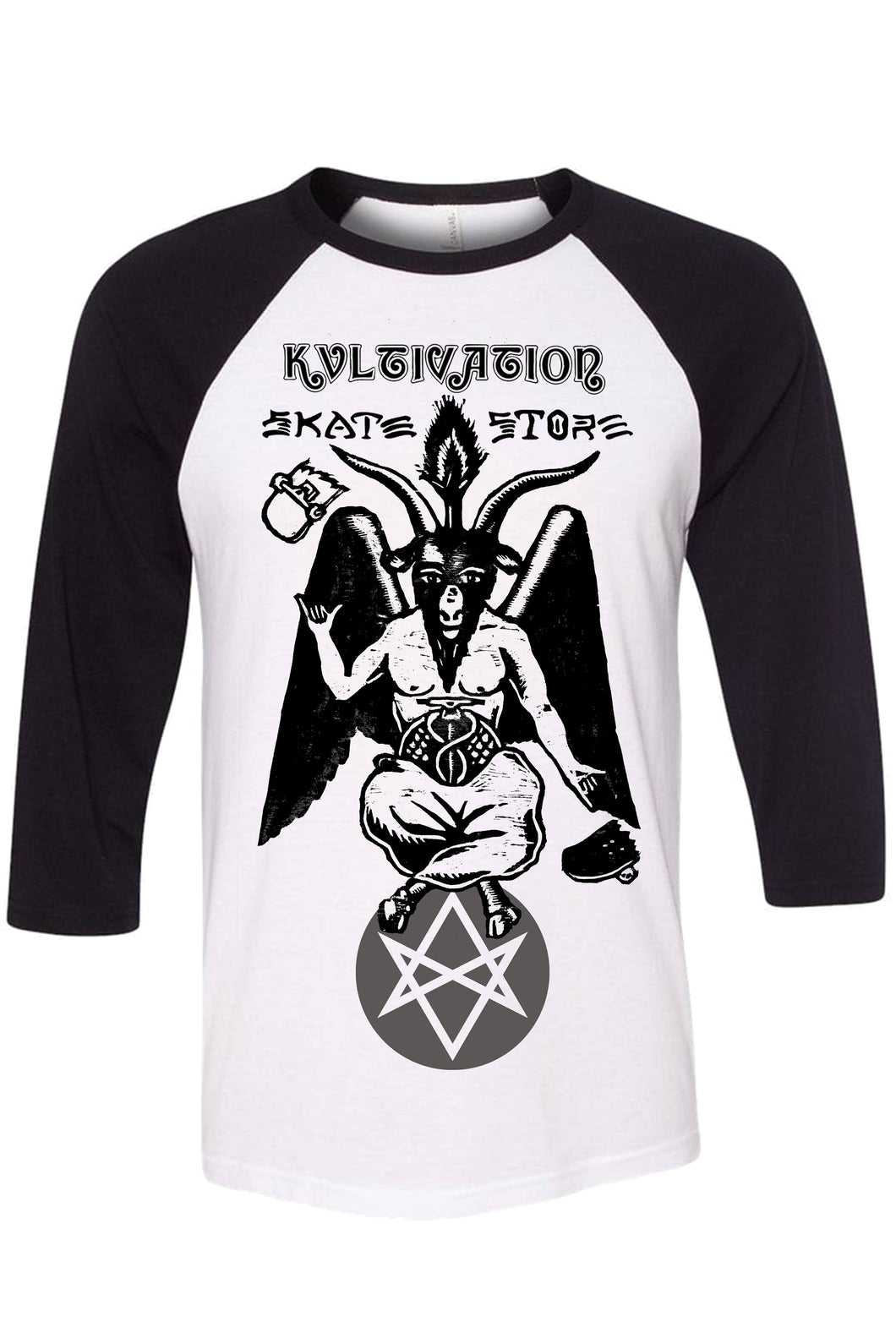 Kvltivation Skate Store - Baphomet Raglan Shirt