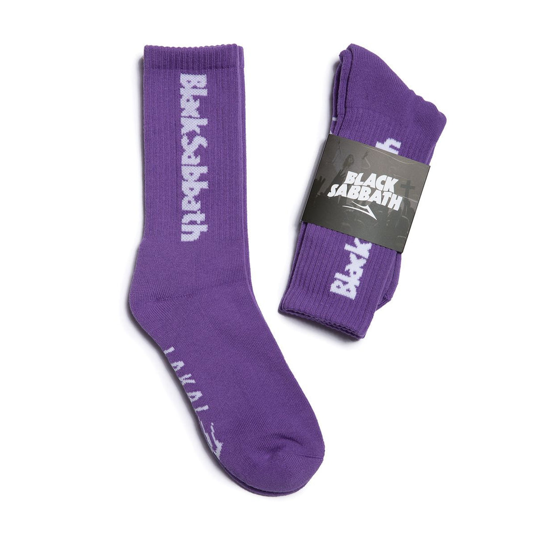 Lakai LTD X Black Sabbath crew sock Purple